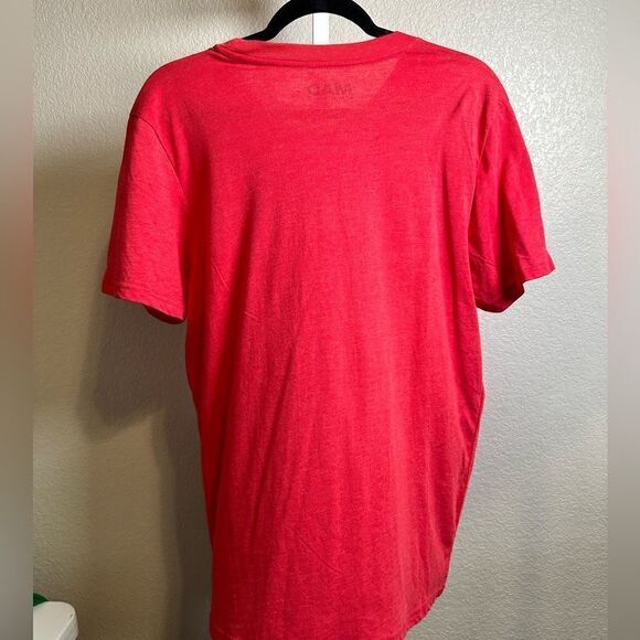 NWOT MAD Unisex Red Short Sleeve Graphic Tee Workout or Takeout - Size Large - Picture 5 of 5